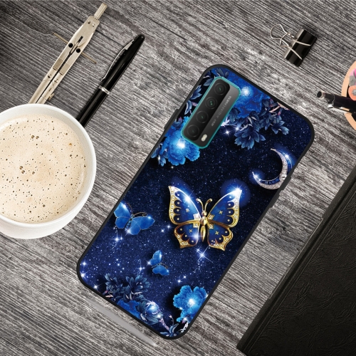 

For Huawei P Smart 2021 Oil Embossed Coloured Drawing Pattern Shockproof TPU Protective Case(Phnom Penh Butterfly)