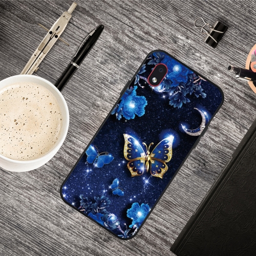 

For Samsung Galaxy A01 Core Oil Embossed Coloured Drawing Pattern Shockproof TPU Protective Case(Phnom Penh Butterfly)