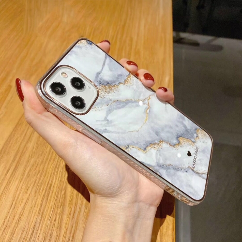 

IMD Stars River Marble Pattern Shockproof TPU Protective Case For iPhone 12 mini(D4)