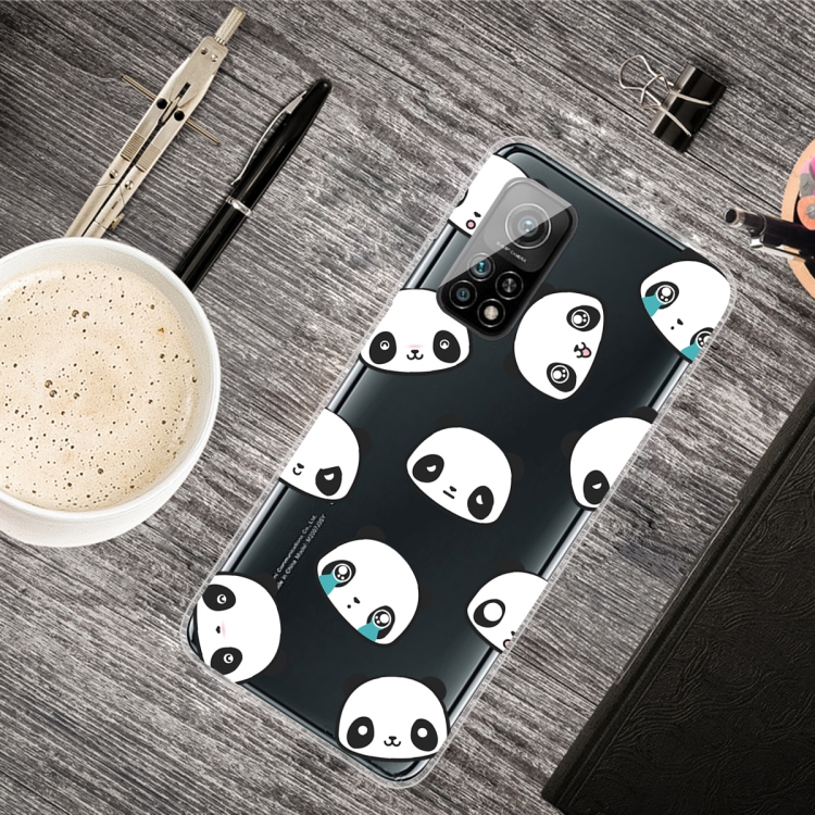 

For Xiaomi Mi 10T Pro 5G Shockproof Painted Transparent TPU Protective Case(Emoji Bear)