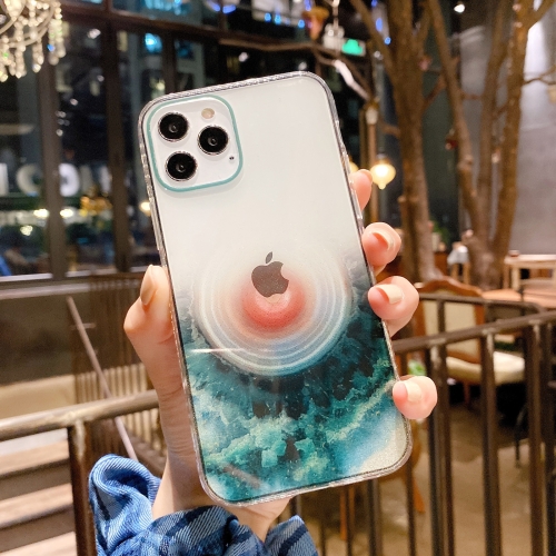 

IMD Straight Edge Dreamy Watercolor Pattern Shockproof TPU Protective Case For iPhone 11 Pro Max(A1)