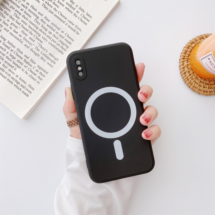 

Liquid Silicone Full Coverage Shockproof Magsafe Case For iPhone X / XS(Black)