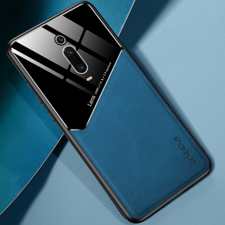 

For Xiaomi Redmi K20 All-inclusive Leather + Organic Glass Protective Case with Metal Iron Sheet(Royal Blue)