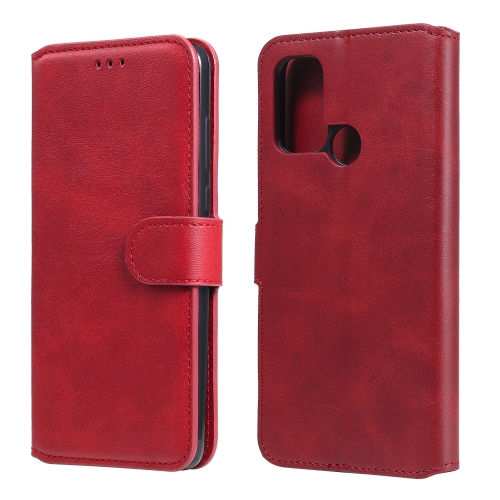

For OPPO A53 / A53S / A32 Classic Calf Texture PU + TPU Horizontal Flip Leather Case, with Holder & Card Slots & Wallet(Red)