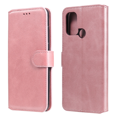 

For OPPO A53 / A53S / A32 Classic Calf Texture PU + TPU Horizontal Flip Leather Case, with Holder & Card Slots & Wallet(Rose Gold)