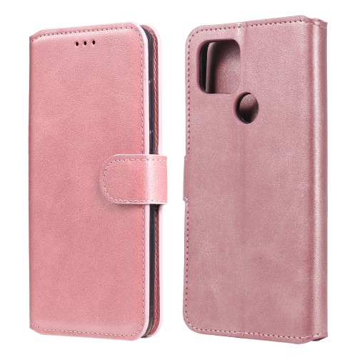 

For Google Pixel 5 XL / Pixel 4a 5G Classic Calf Texture PU + TPU Horizontal Flip Leather Case, with Holder & Card Slots & Wallet(Rose Gold)
