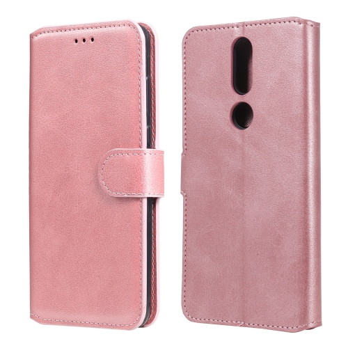 

For Nokia 2.4 Classic Calf Texture PU + TPU Horizontal Flip Leather Case, with Holder & Card Slots & Wallet(Rose Gold)