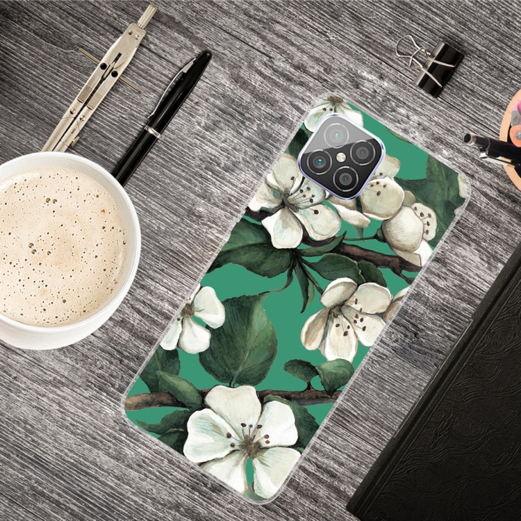 

For Huawei Nova 8 SE Shockproof Painted Transparent TPU Protective Case(Sasanqua)