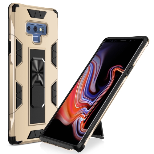 

For Samsung Galaxy Note 9 Soldier Armor Shockproof TPU + PC Magnetic Protective Case with Holder(Gold)