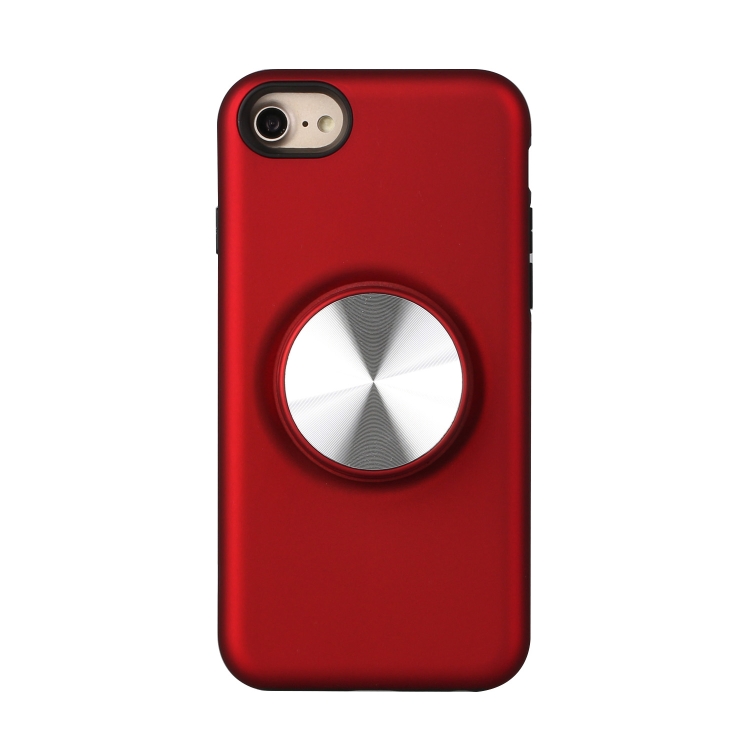 

TPU+PC 2 in 1 Shockproof Case with Magnetic Round Car Holder For iPhone SE 2020 / 8 / 7(Red)