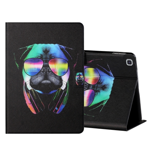 

For Samsung Galaxy Tab S6 Lite P610/P615 Colored Drawing Horizontal Flip Leather Case with Holder & Card Slots(Eye Dog)