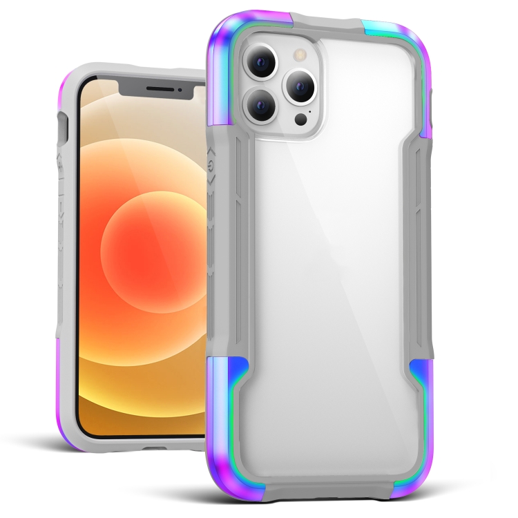 

iPAKY Thunder Series Aluminum alloy Shockproof Protective Case For iPhone 12 Pro(Rainbow)