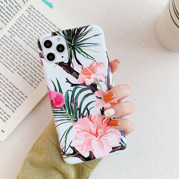 

Plantain Flower Leaves Series Pattern Shockproof Protective Case For iPhone 11(A2)