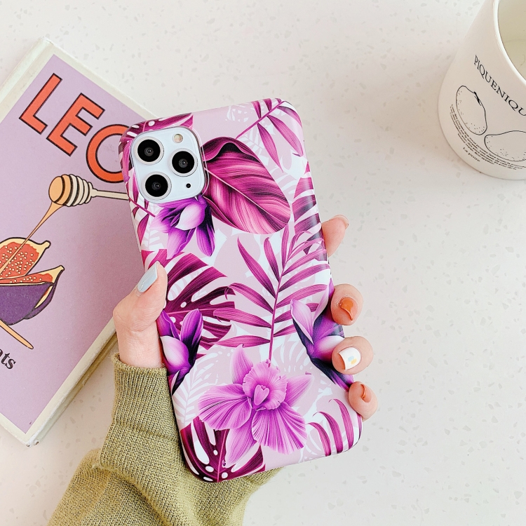 

Plantain Flower Leaves Series Pattern Shockproof Protective Case For iPhone 11 Pro Max(A10)