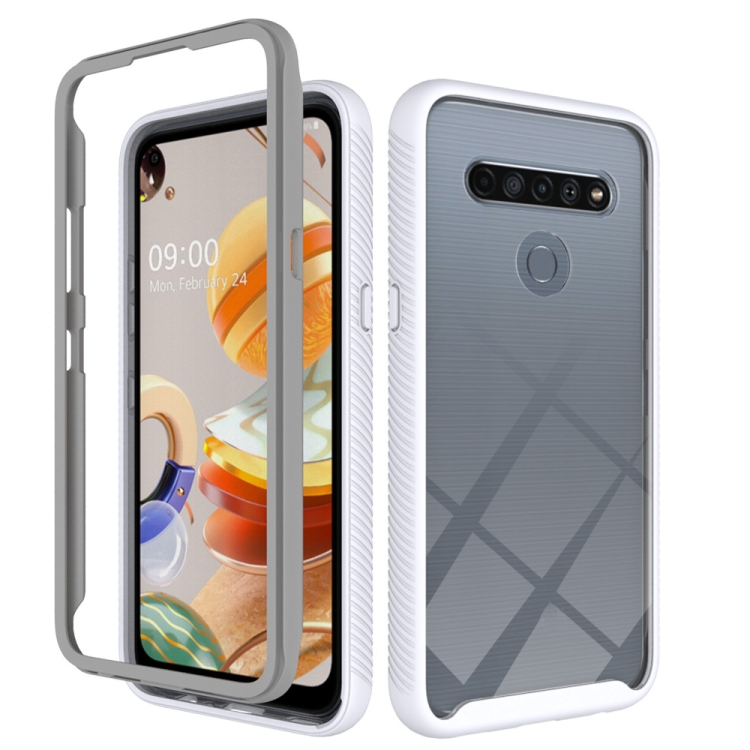 

For LG K61 Starry Sky Solid Color Series Shockproof PC + TPU Protective Case(White)