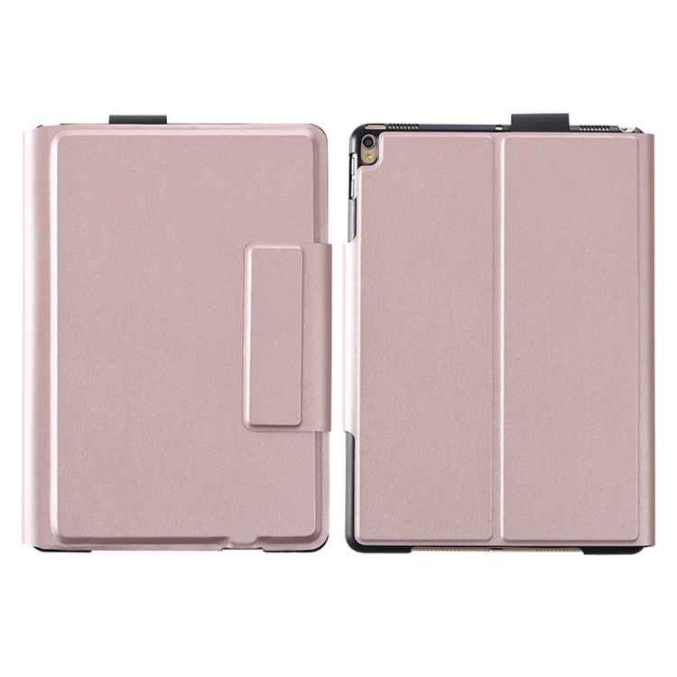 

T1092 Ultra-thin Integrated Touch Bluetooth Keyboard + Lambskin Texture PU Leather Protective Case for iPad 10.2 (2019 & 2020) / Air 10.5 / Pro 10.5 inch, with Bracket(Rose Gold)