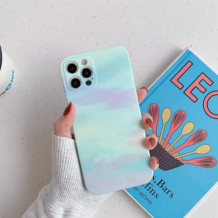 

Colorful Glitter Marble TPU Protective Case For iPhone 12 mini(Sky Clouds)