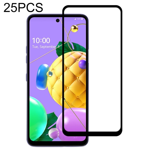 

For LG Q52 25 PCS Full Glue Full Screen Tempered Glass Film