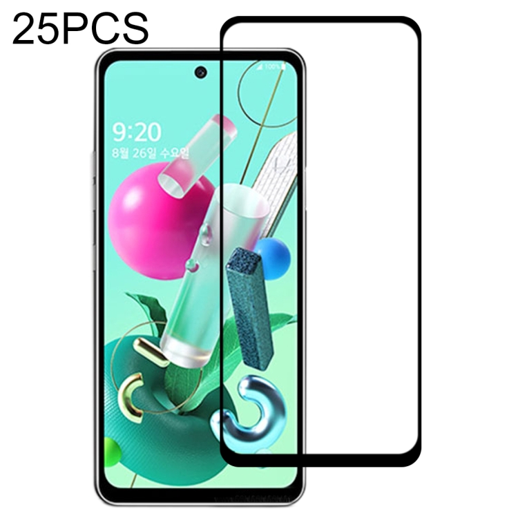 

For LG Q92 25 PCS Full Glue Full Screen Tempered Glass Film