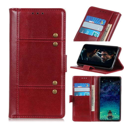 

For Alcatel 3X 2020 Peas Crazy Horse Texture Horizontal Flip Leather Case with Holder & Card Slots & Wallet(Red)