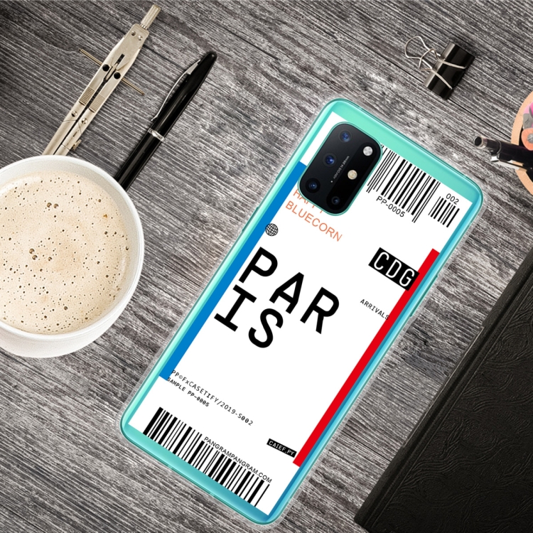 

For OnePlus 8T Boarding Pass Series TPU Phone Protective Case(Paris)