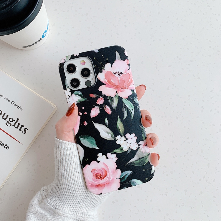 

Plantain Flower Leaves Series Pattern Shockproof Protective Case For iPhone 12 Pro Max(A1)