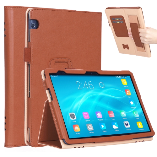 

For Huawei MediaPad T5 /Enjoy Tablet 10.1 2018 Business Retro PU Horizontal Flip Leather Case with Holder & Card Slots & Hand Strap(Brown)