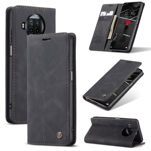 

For Xiaomi Mi 10T Lite 5G CaseMe-013 Multifunctional Retro Frosted Horizontal Flip Leather Case with Card Slot & Holder & Wallet(Black)
