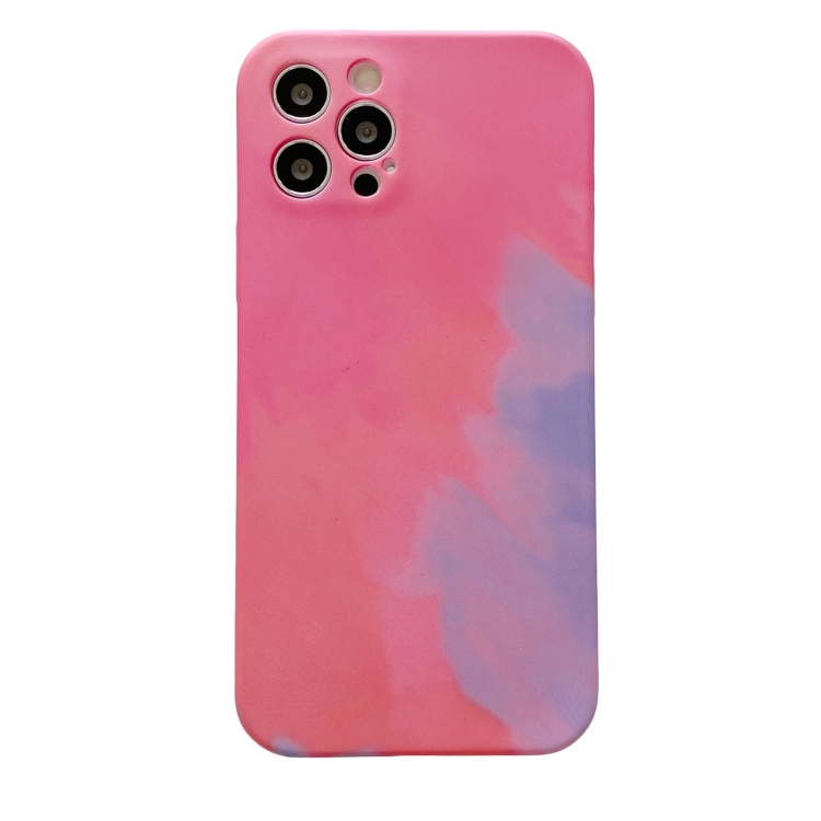 

Liquid Silicone Gradient Color Protective Case For iPhone 12(Purple Red)