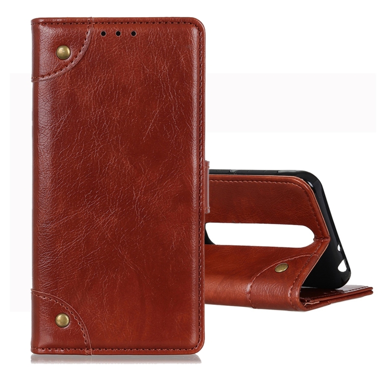 

For Vodafone Smart N10 Copper Buckle Nappa Texture Horizontal Flip Leather Case with Holder & Card Slots & Wallet(Brown)