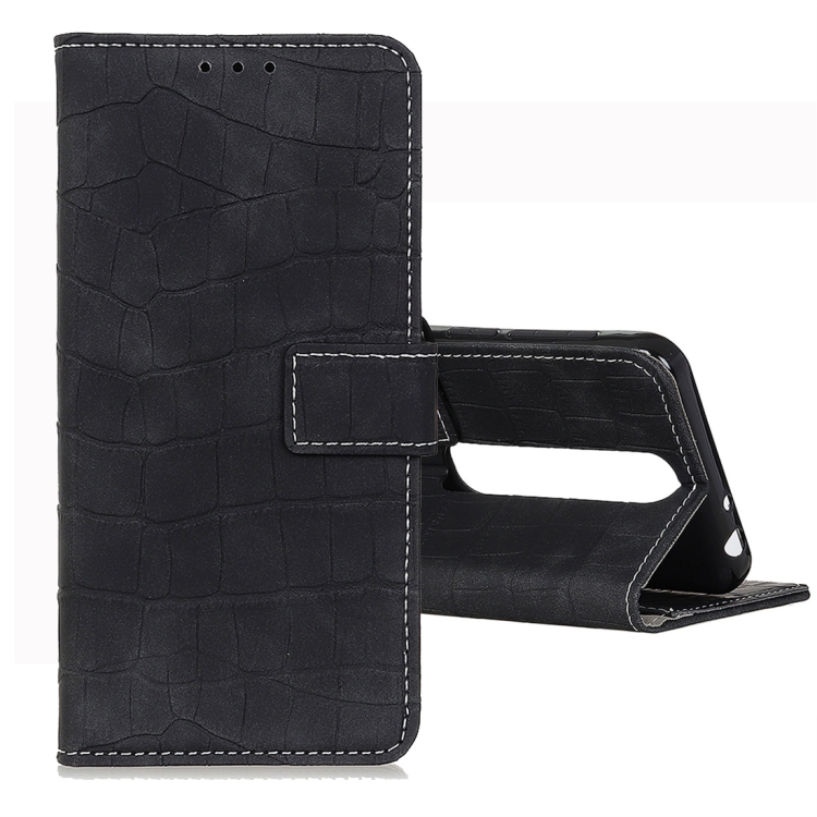 

For Vodafone Smart N10 Crocodile Texture Horizontal Flip Leather Case with Holder & Wallet & Card Slots & Photo Frame(Black)