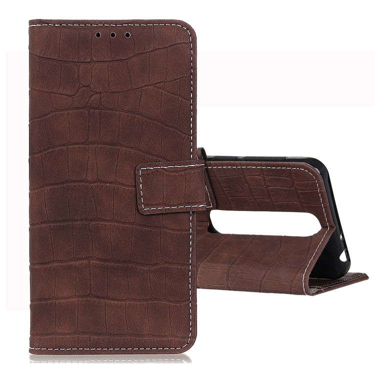 

For Vodafone Smart N10 Crocodile Texture Horizontal Flip Leather Case with Holder & Wallet & Card Slots & Photo Frame(Brown)