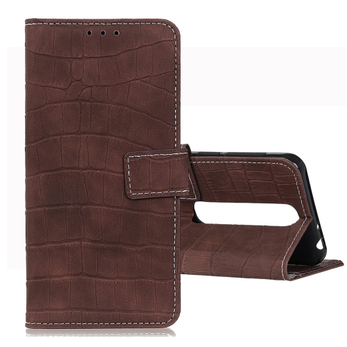 

For Vodafone Smart V10 Crocodile Texture Horizontal Flip Leather Case with Holder & Wallet & Card Slots & Photo Frame(Brown)