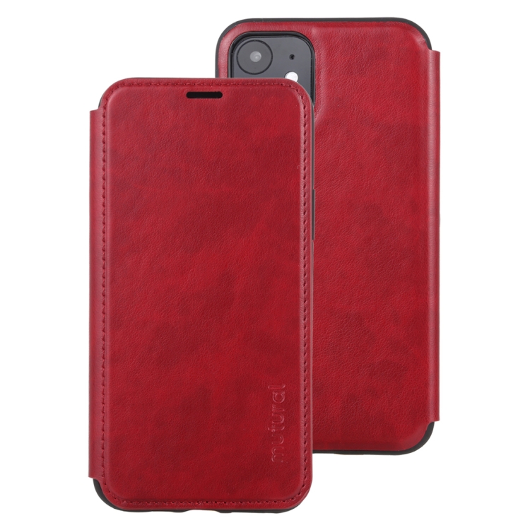 

For iPhone 11 Mutural Horizontal Flip Leather Case with Holder & Card Slots(Red)