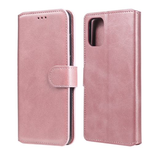 

For Samsung Galaxy M51 Side-mounted Fingerprint Classic Calf Texture PU + TPU Horizontal Flip Leather Case, with Holder & Card Slots & Wallet(Rose Gold)