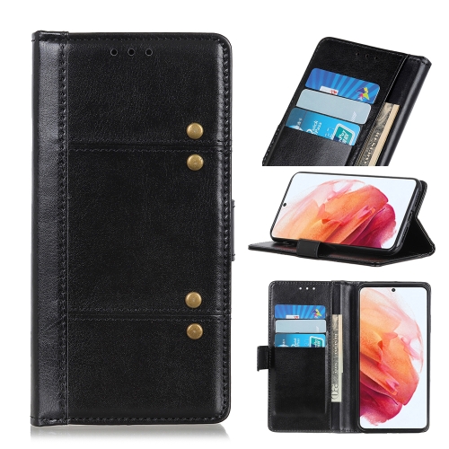 

For Samsung Galaxy S21 5G Peas Crazy Horse Texture Horizontal Flip Leather Case with Holder & Card Slots & Wallet(Black)