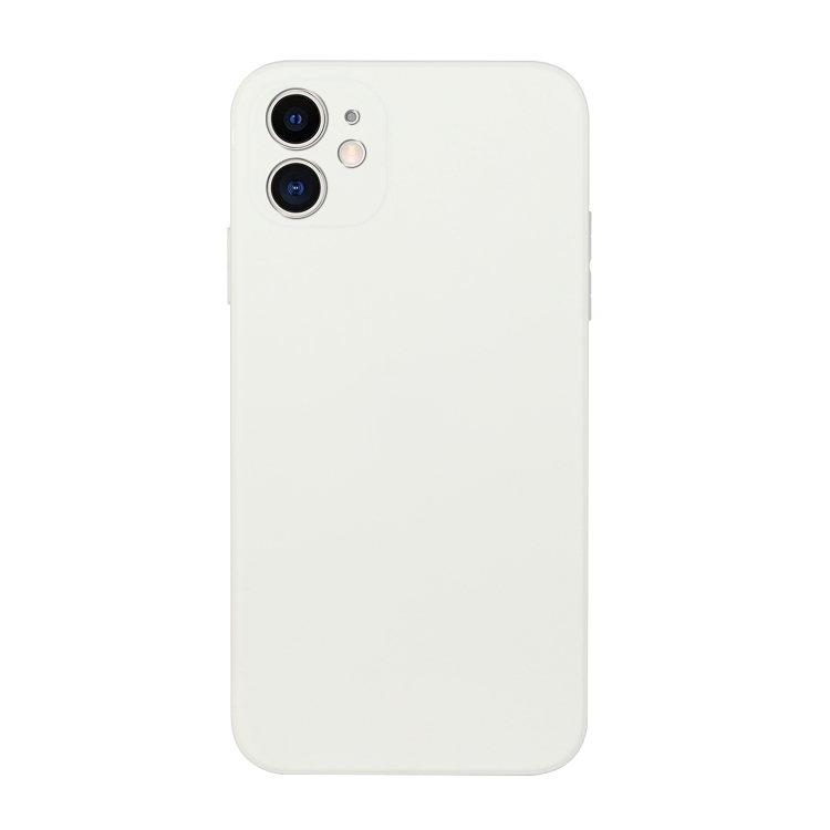 

Straight Edge Solid Color TPU Shockproof Case For iPhone 12 mini(White)