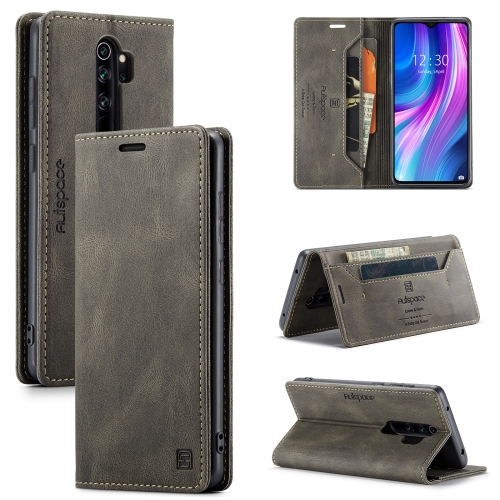 

For Xiaomi Redmi Note 8 Pro AutSpace A01 Retro Skin-feel Crazy Horse Texture Horizontal Flip Leather Case with Holder & Card Slots & Wallet & RFID(Coffee)