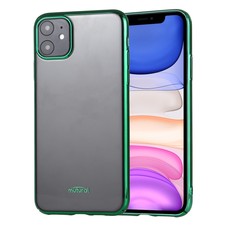 

For iPhone 11 Mutural Bright Crystal Series Electroplating PC Case(Green)