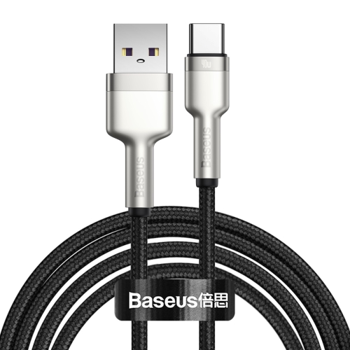 

Baseus CATJK-B01 Cafule Series 40W USB to Type-C / USB-C Metal Charging Data Cable, Length:2m(Black)