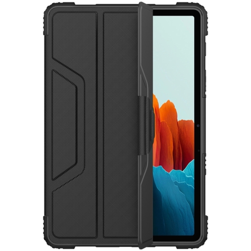 

NILLKIN Bumper Full Coverage Horizontal Flip Leather Case with Holder & Pen Slot & Sleep / Wake-up Function For Samsung Galaxy Tab S7 T870 / T875(Black)