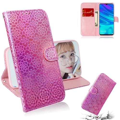 

For Huawei Enjoy 9s / Honor 10i/20i Solid Color Colorful Magnetic Buckle Horizontal Flip PU Leather Case with Holder & Card Slots & Wallet & Lanyard(Pink)