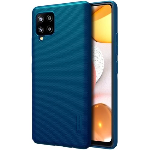 

For Samsung Galaxy A42 5G NILLKIN Frosted Concave-convex Texture PC Protective Case(Peacock Blue)