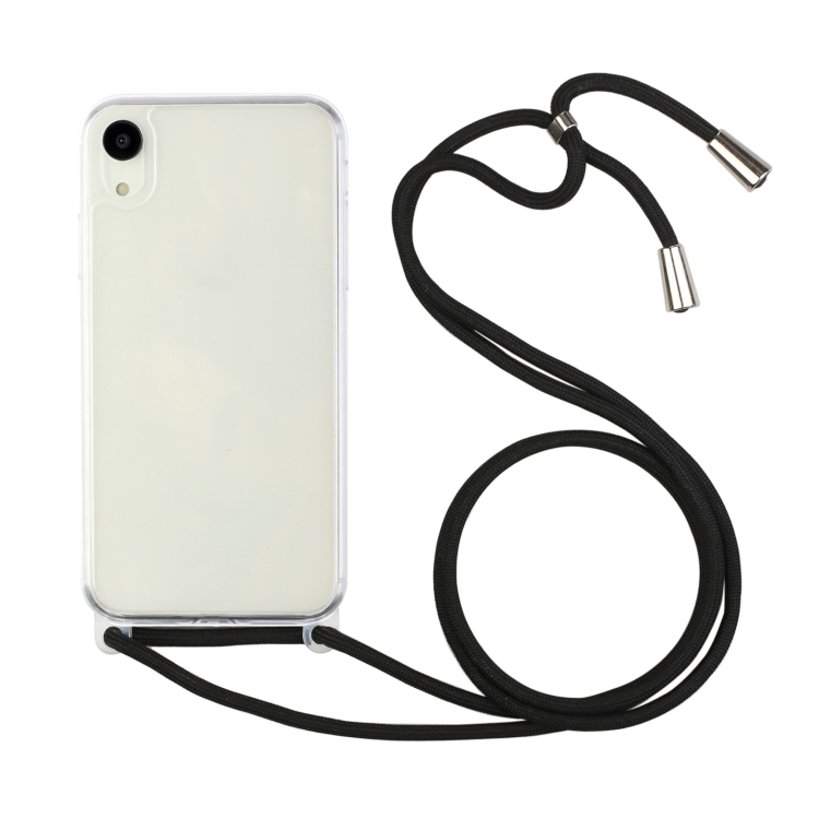 

Shockproof Ultra-thin TPU + Acrylic Protective Case with Lanyard For iPhone XS Max(Black)
