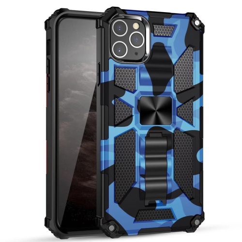 

Camouflage Armor Shockproof TPU + PC Magnetic Protective Case with Holder For iPhone 12 mini(Dark Blue)