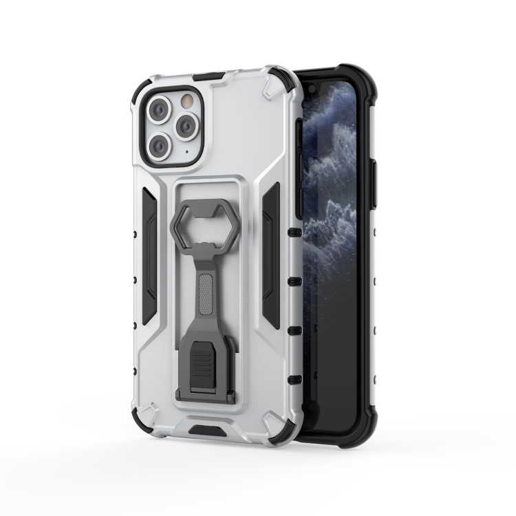 

Peacock Style PC + TPU Protective Case with Bottle Opener For iPhone 11 Pro(Silver)