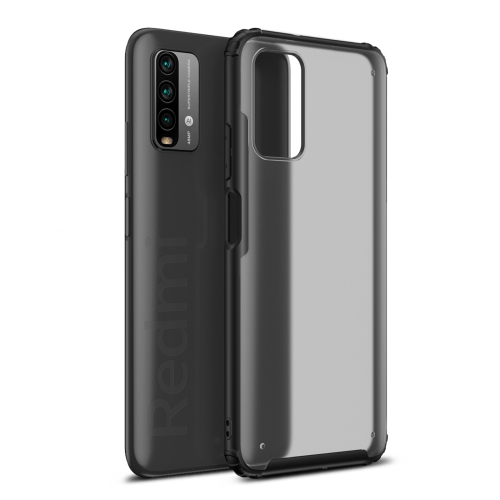 

For Xiaomi Redmi Note 9 4G Four-corner Shockproof TPU + PC Protective Case(Black)