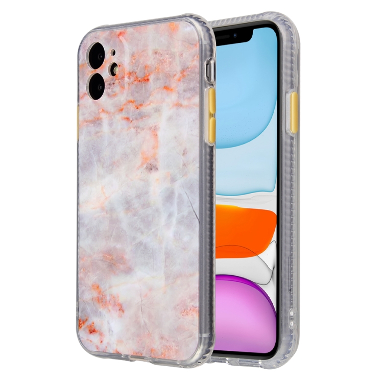 

Coloured Glaze Marble TPU + PC Protective Case For iPhone 11 Pro(Orange)