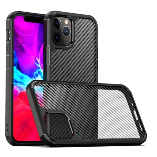 

Semi-permeable Matte Carbon Fiber TPU Protective Case For iPhone 12 mini