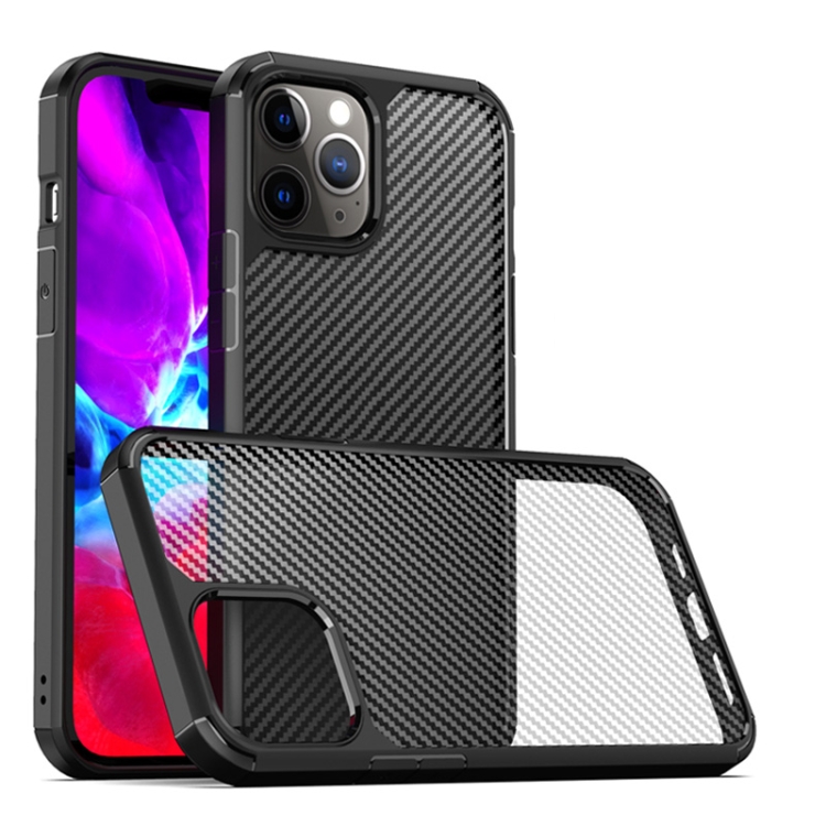 

Semi-permeable Matte Carbon Fiber TPU Protective Case For iPhone 12 Pro Max